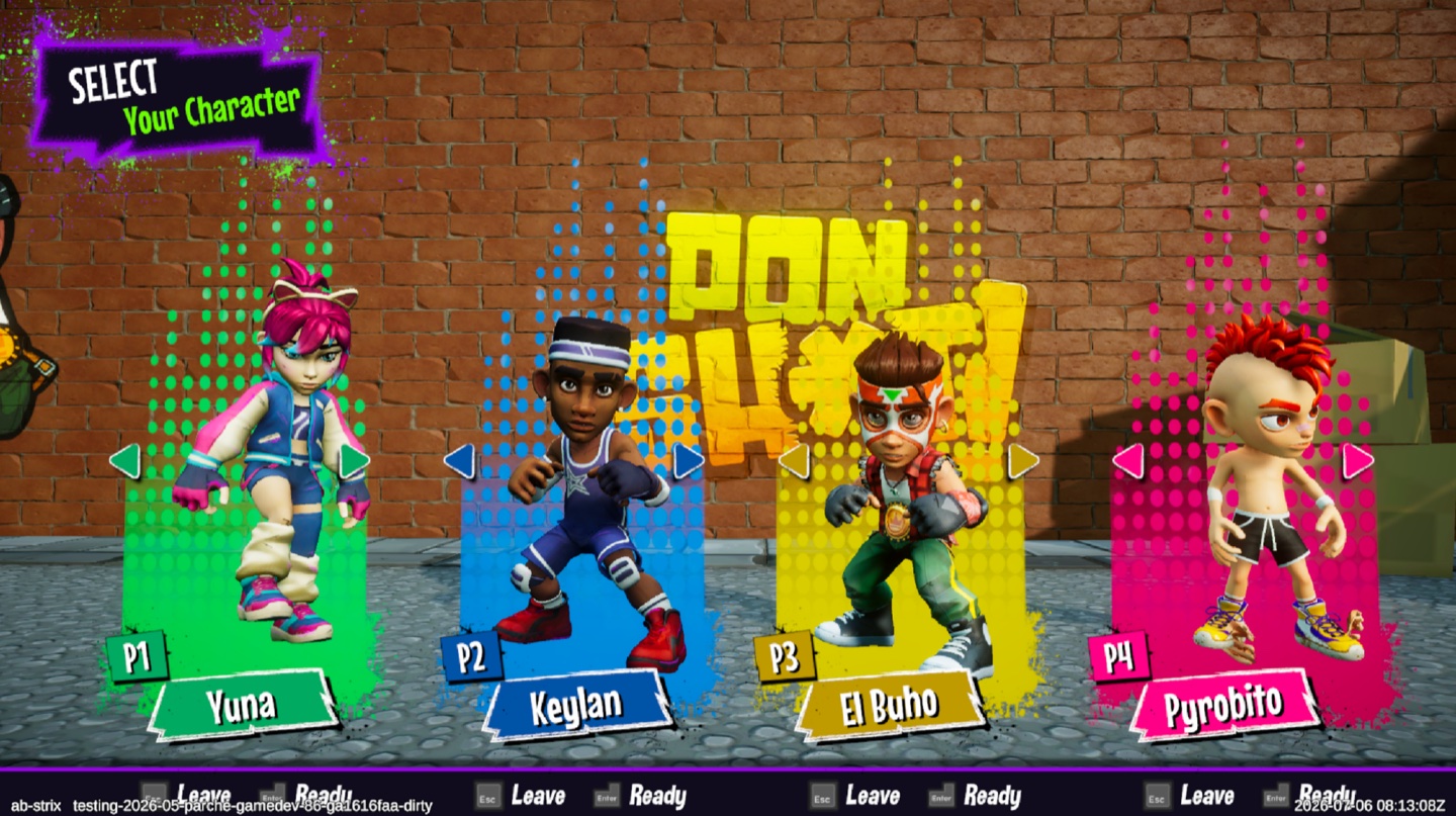 Ponshot character selector screenshot