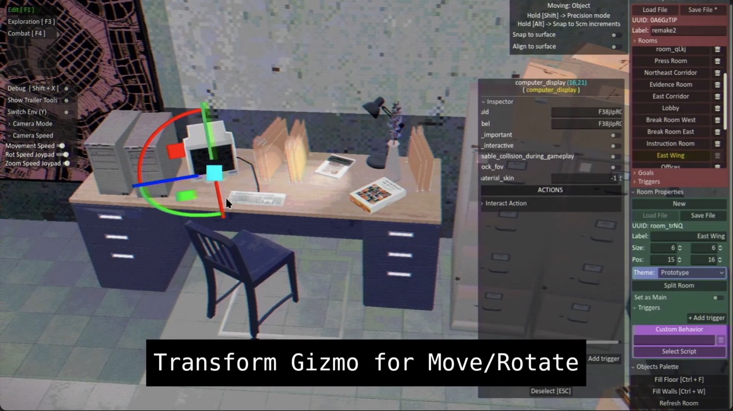 Vultures Level Editor transform gizmo screenshot